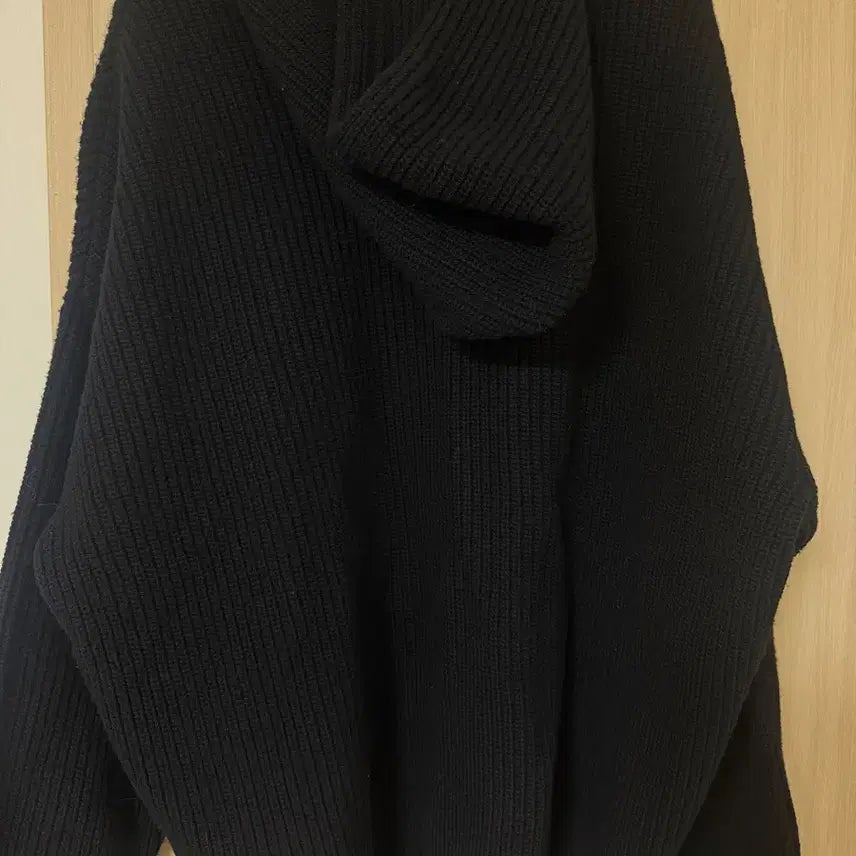 [BUNJANG] Celine Ribbed Wool Knit Hoodie Black L / 셀린느 리브드 울 니트 후드 블랙 L