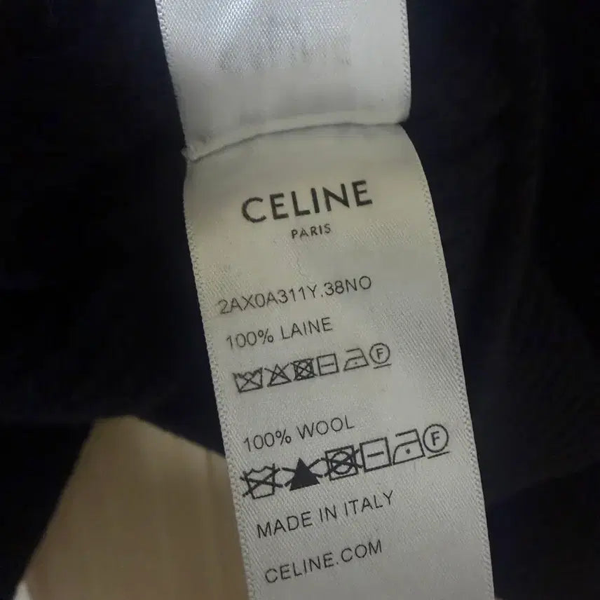 [BUNJANG] Celine Ribbed Wool Knit Hoodie Black L / 셀린느 리브드 울 니트 후드 블랙 L