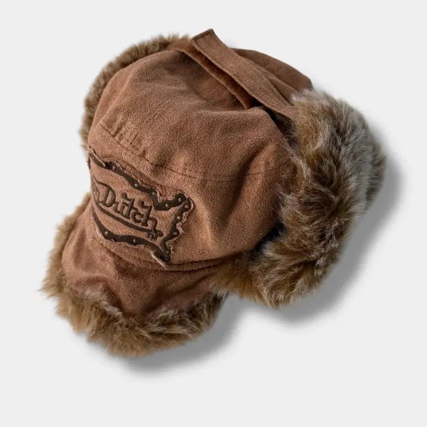 [BUNJANG] Von Dutch 00s Suede Ear Flap Cap / 본더치 00s 스웨이드 이어플랩 캡
