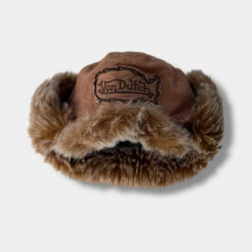 [BUNJANG] Von Dutch 00s Suede Ear Flap Cap / 본더치 00s 스웨이드 이어플랩 캡