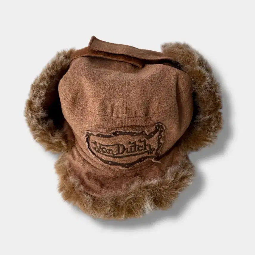 [BUNJANG] Von Dutch 00s Suede Ear Flap Cap / 본더치 00s 스웨이드 이어플랩 캡