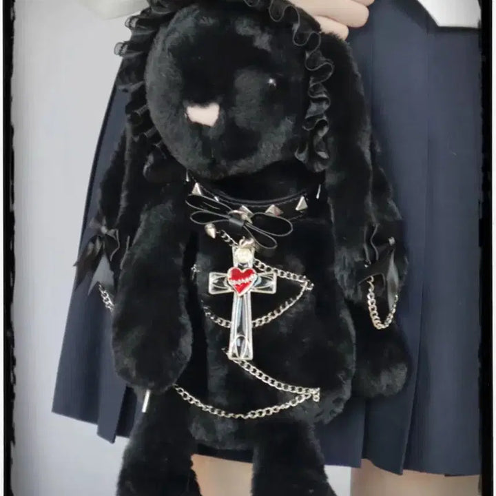 [BUNJANG] Lolita Black Rabbit Doll Shoulder Bag / 로리타 지뢰계 고딕 로리타 검은 토끼 인형 숄더백