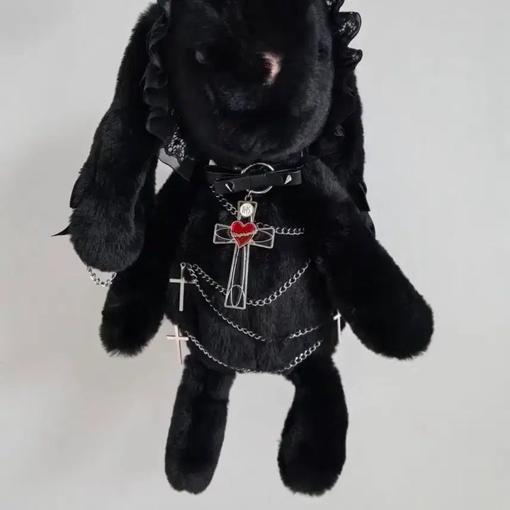 [BUNJANG] Lolita Black Rabbit Doll Shoulder Bag / 로리타 지뢰계 고딕 로리타 검은 토끼 인형 숄더백