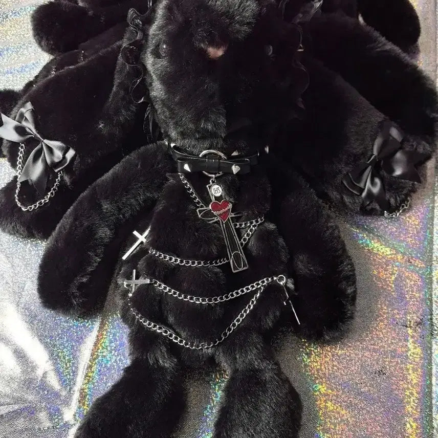 [BUNJANG] Lolita Black Rabbit Doll Shoulder Bag / 로리타 지뢰계 고딕 로리타 검은 토끼 인형 숄더백