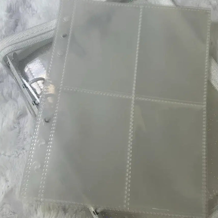 [BUNJANG] 6-Ring Binder with Glitter Sleeves / 6공 바인더 화이트+속지(글리터속지)