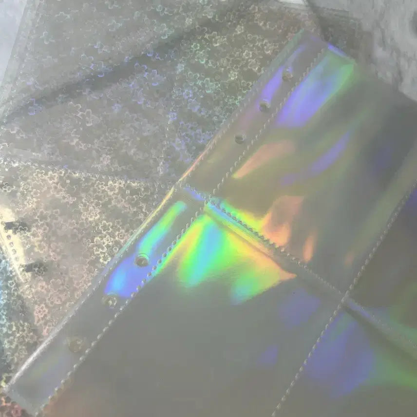 [BUNJANG] 6-Ring Binder with Glitter Sleeves / 6공 바인더 화이트+속지(글리터속지)