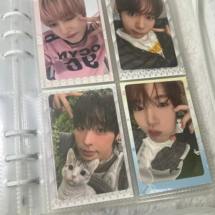 [BUNJANG] 6-Ring Binder with Glitter Sleeves / 6공 바인더 화이트+속지(글리터속지)