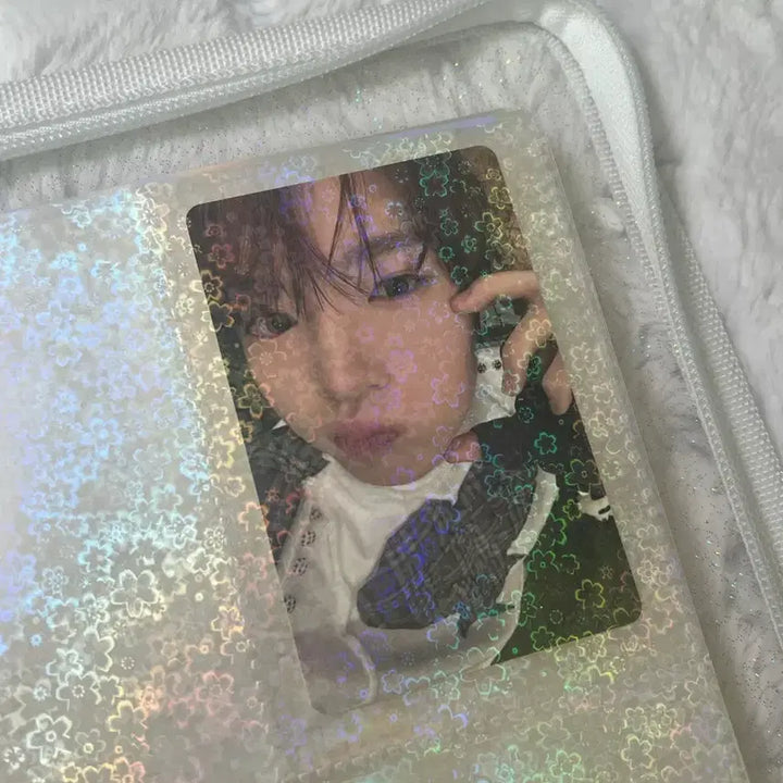 [BUNJANG] 6-Ring Binder with Glitter Sleeves / 6공 바인더 화이트+속지(글리터속지)