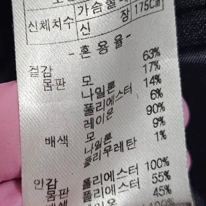 [BUNJANG] Indian Wool Men's Jacket Black 105 / 거의새거)인디안모직 남성 자켓 블랙105