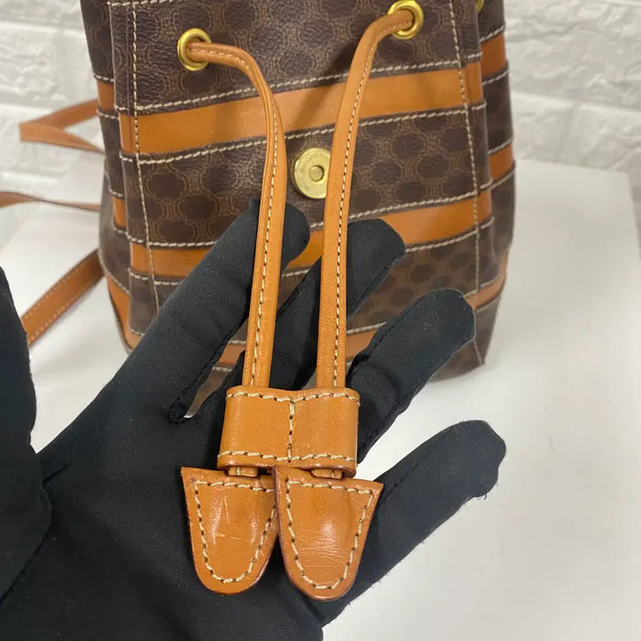 [BUNJANG] CELINE Macadam Mini Backpack / CELINE / 빈티지 셀린느 브라운 마카담 블라종 미니 백팩