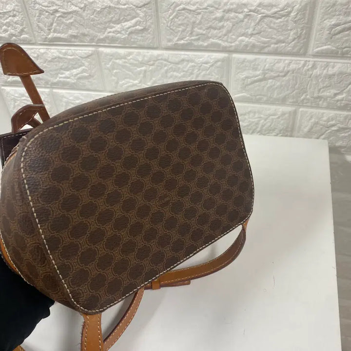 [BUNJANG] CELINE Macadam Mini Backpack / CELINE / 빈티지 셀린느 브라운 마카담 블라종 미니 백팩
