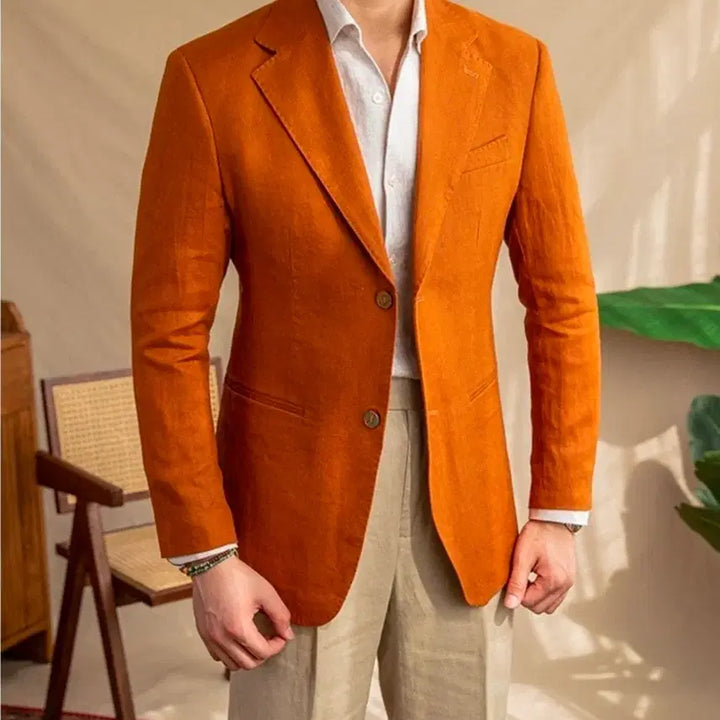 [BUNJANG] Lusan Linen Jacket Brown 2XL / lusan 린넨 자켓 브라운 2xl 새상품