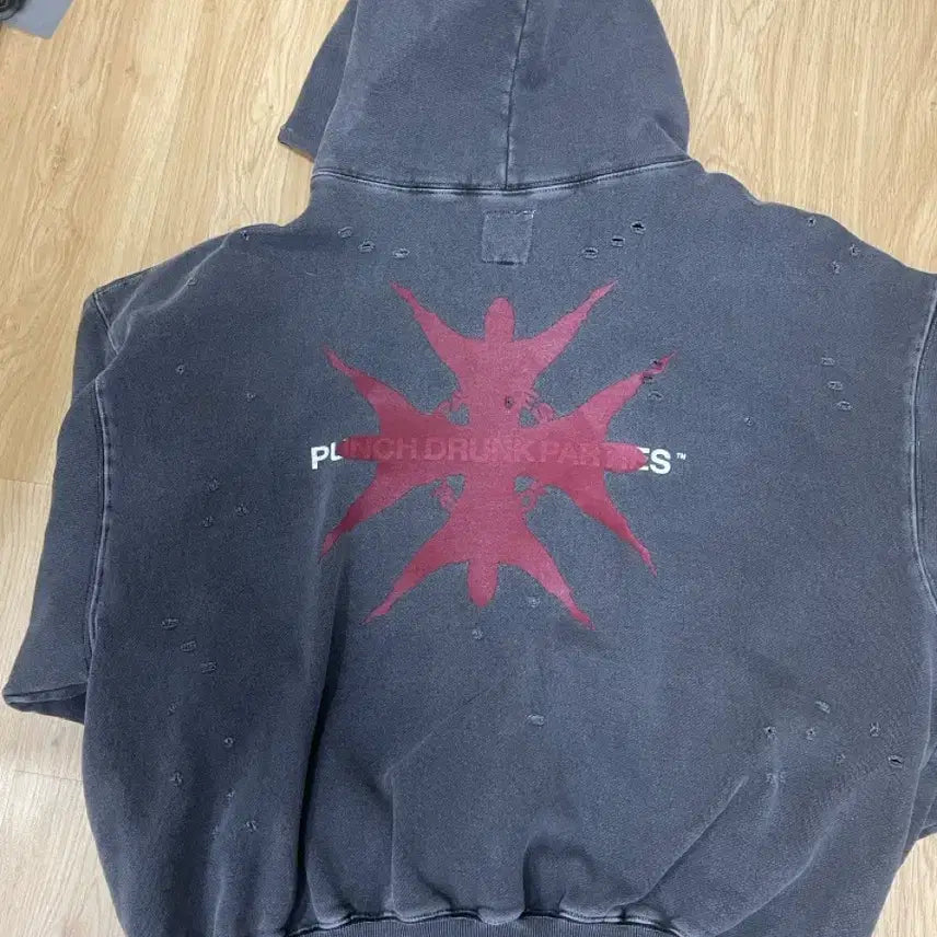 [BUNJANG] Punchdrunk Partys Charcoal Hoody / 펀치드렁크파티즈 결속 후드티 차콜 1사이즈