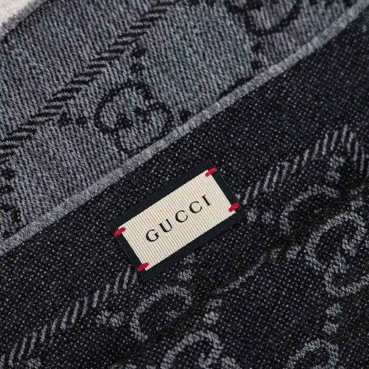 [BUNJANG] 구찌 GG 패턴 머플러 블랙 / 구찌 GG 패턴 머플러 블랙