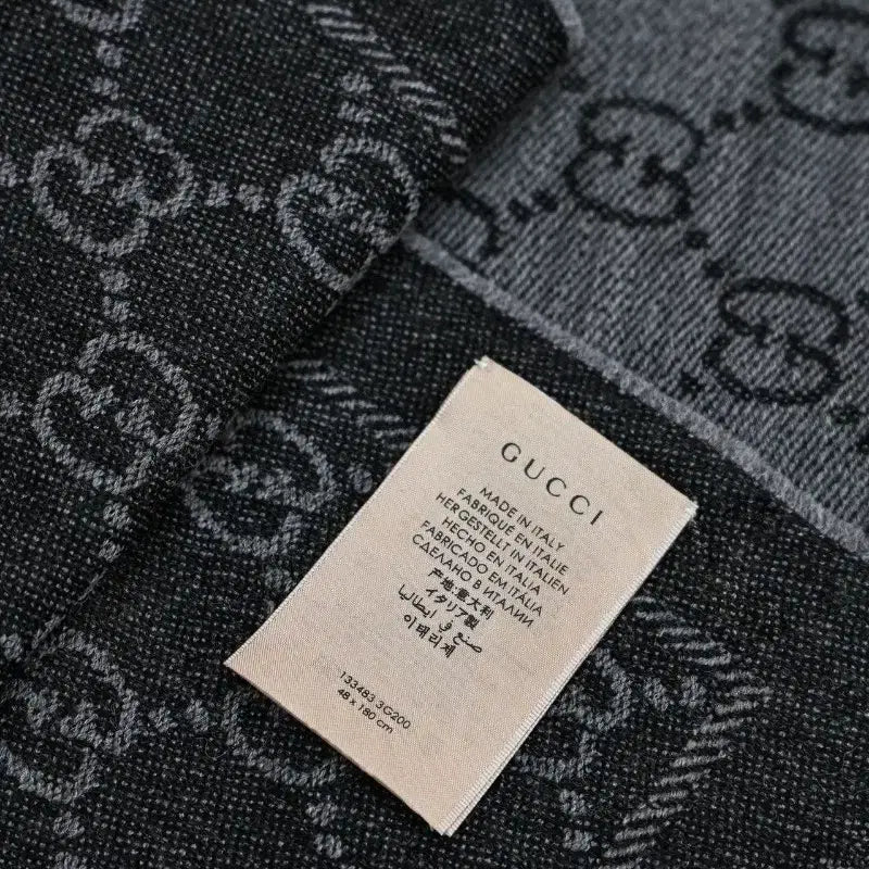 [BUNJANG] 구찌 GG 패턴 머플러 블랙 / 구찌 GG 패턴 머플러 블랙