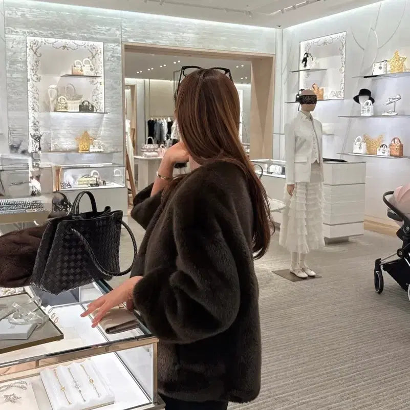 [SOLD OUT] 마이림 플러피 루쏘 가디건 jk 브라운