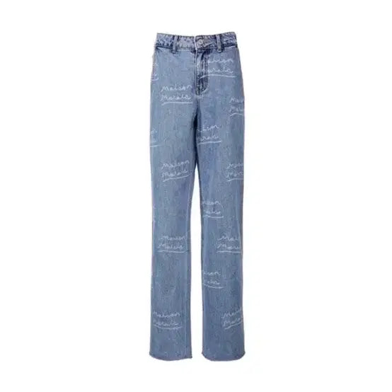 [BUNJANG] Maison Marithe x Saki Lettering Wide Denim / 메종마레x사키 레터링 와이드 데님