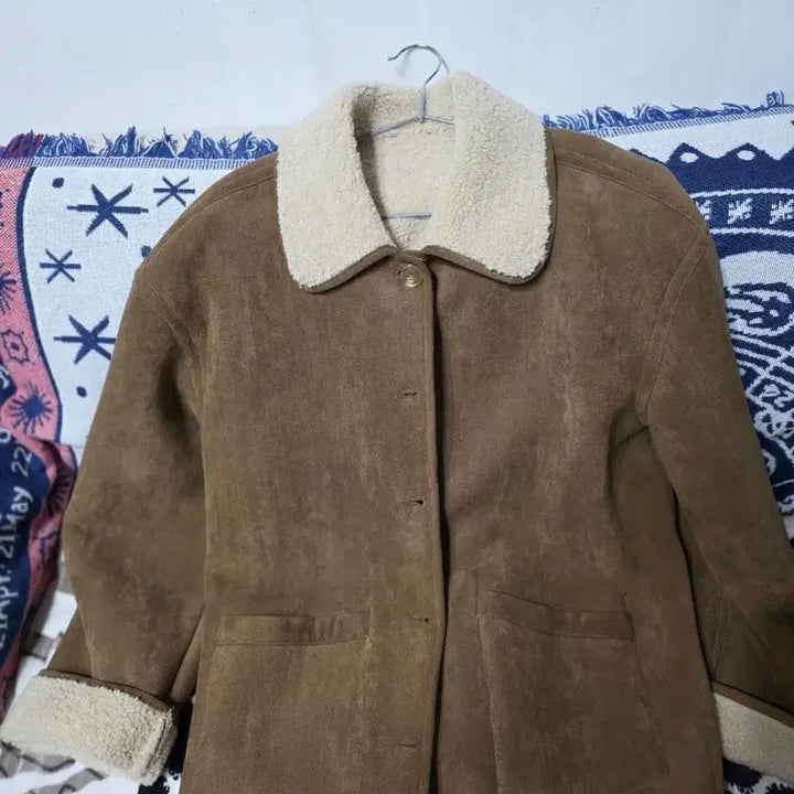 [BUNJANG] Reversible Brown Shearling Jacket / 브라운 무스탕 자켓리버시블