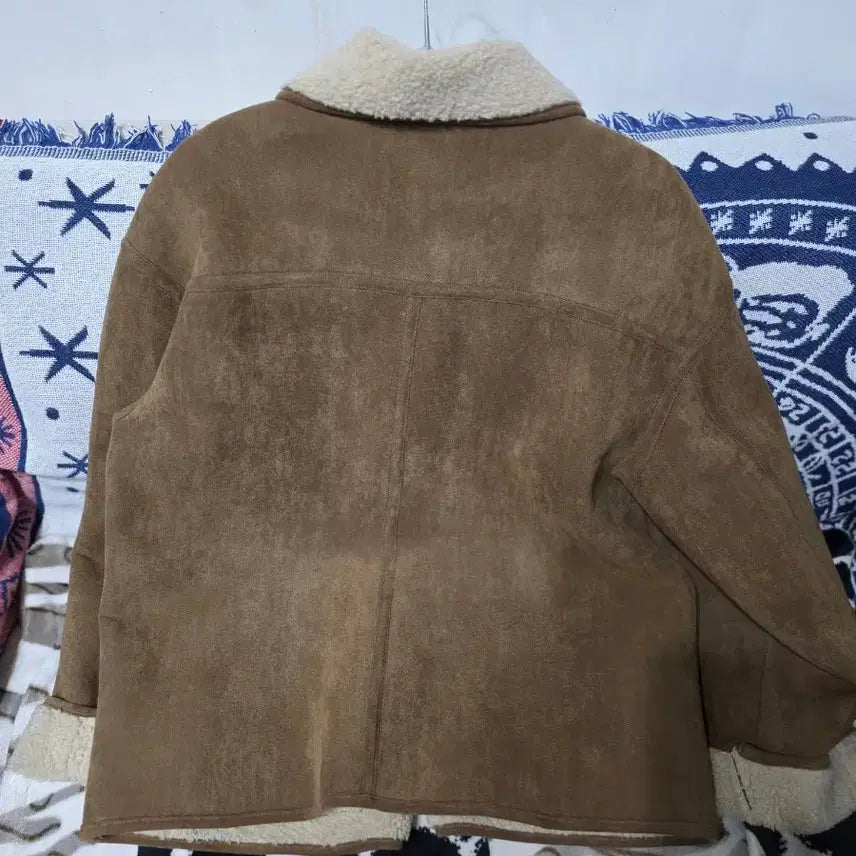 [BUNJANG] Reversible Brown Shearling Jacket / 브라운 무스탕 자켓리버시블