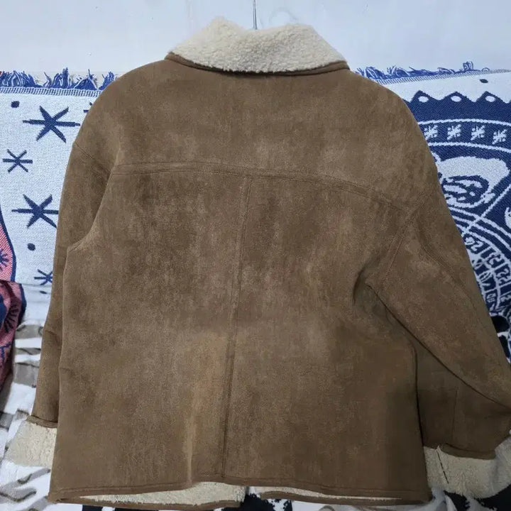 [BUNJANG] Reversible Brown Shearling Jacket / 브라운 무스탕 자켓리버시블