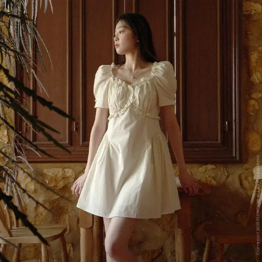 [BUNJANG] Floom Chichi Dress Cream XS / 플로움 치치 드레스 chichi dress 크림 xs (공홈 품절)