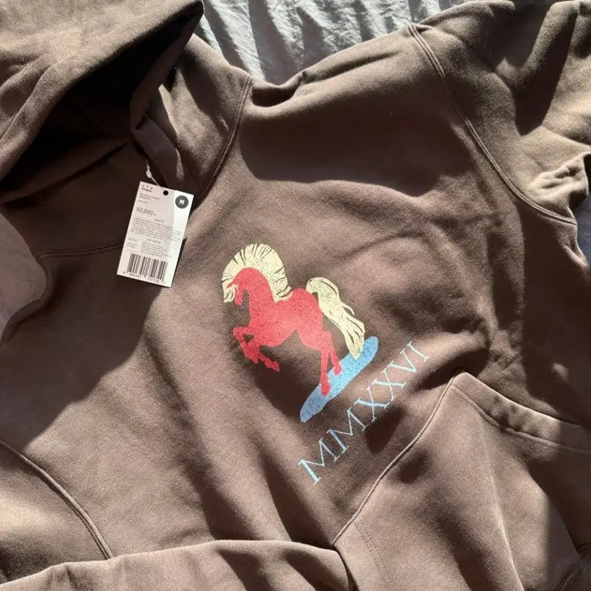 [SOLD OUT] [XXL(2XL/100)] 아이앱스튜디오 레드홀스 후디 브라운 기모후드티