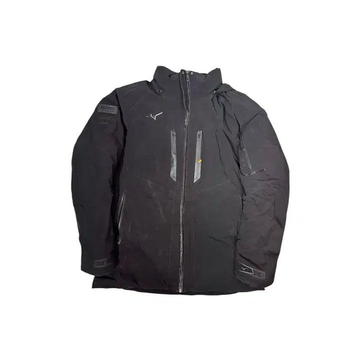 [BUNJANG] Mizuno Black Hooded Padded Jacket L / 미즈노 블랙 후드 패딩 자켓 L