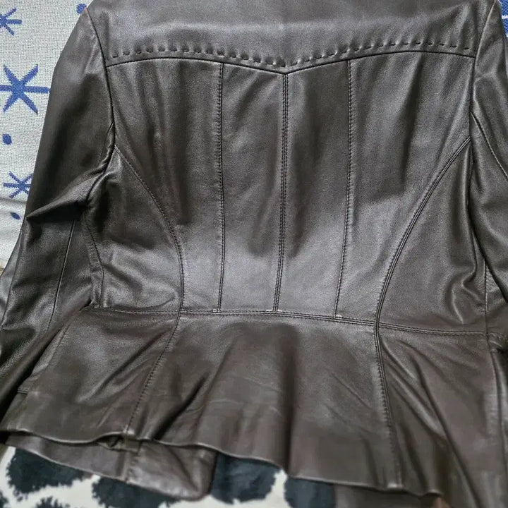 [BUNJANG] Brown Leather Jacket - Women's / 브라운 레더 자켓 여성