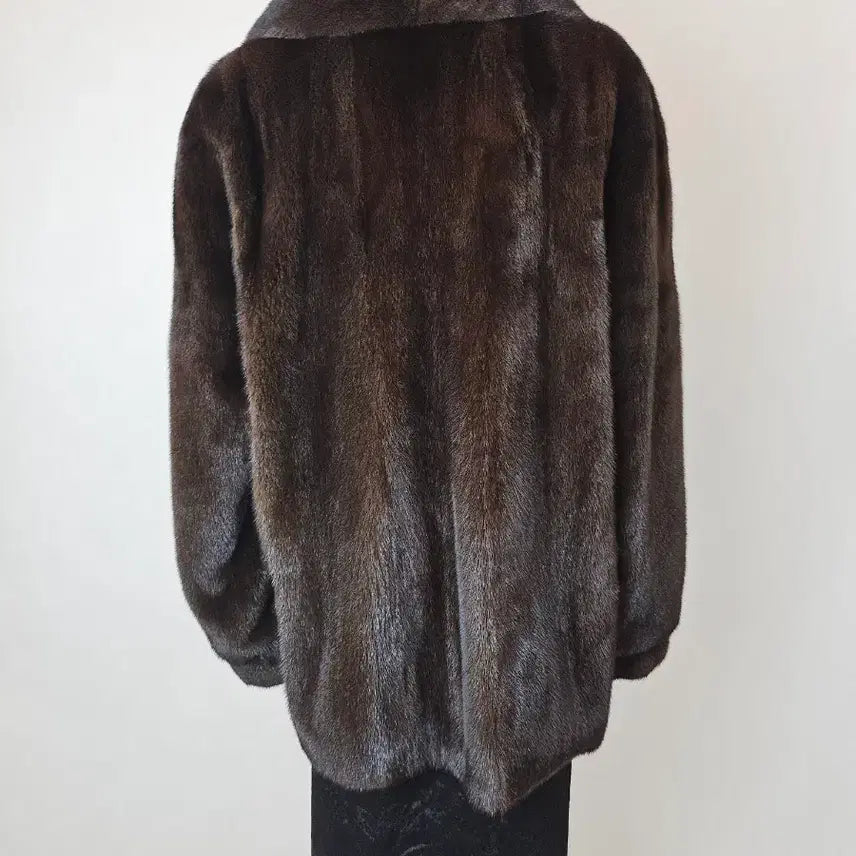 [BUNJANG] ROSEE Blackglama Stand Collar Half Mink Coat / 역시즌초특가 ROSEE로제 블랙그라마 스탠카라 하프밍크