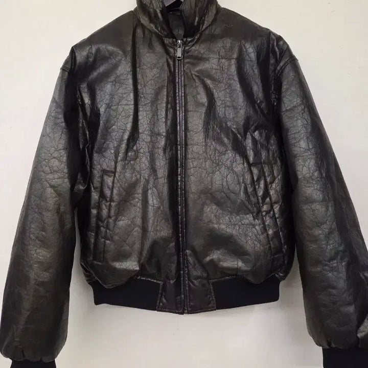 [BUNJANG] ZARA Eco Leather High Neck Blouson Jacket / 자라 에코 레더스타일 블루종