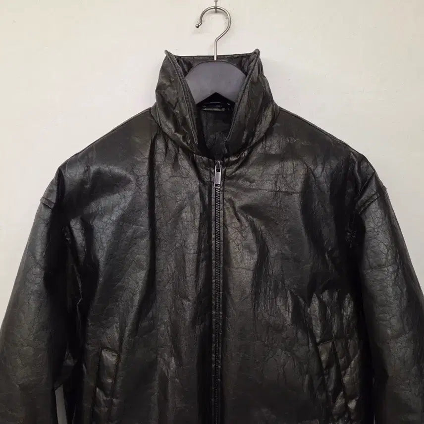 [BUNJANG] ZARA Eco Leather High Neck Blouson Jacket / 자라 에코 레더스타일 블루종