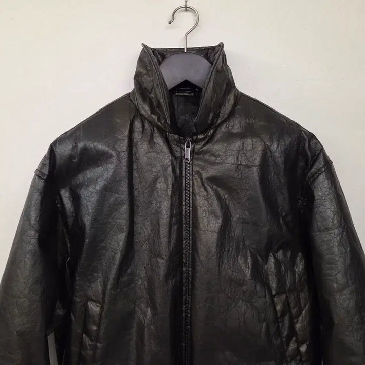[BUNJANG] ZARA Eco Leather High Neck Blouson Jacket / 자라 에코 레더스타일 블루종
