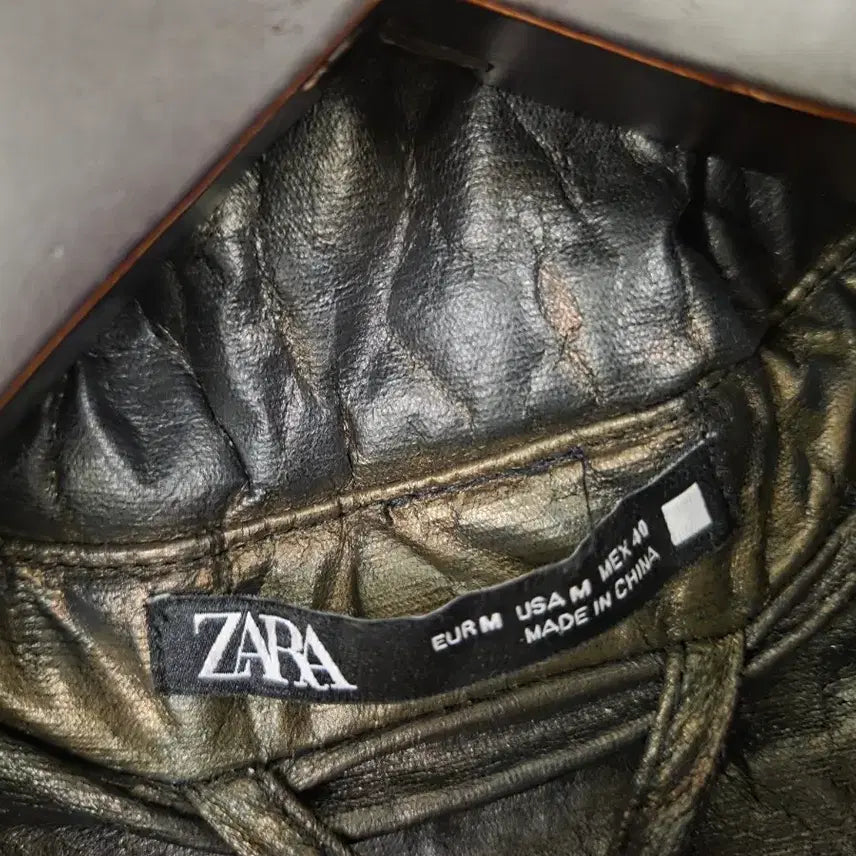 [BUNJANG] ZARA Eco Leather High Neck Blouson Jacket / 자라 에코 레더스타일 블루종