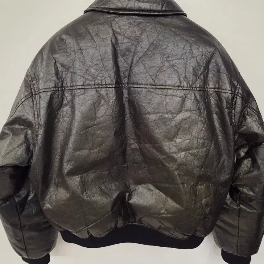 [BUNJANG] ZARA Eco Leather High Neck Blouson Jacket / 자라 에코 레더스타일 블루종