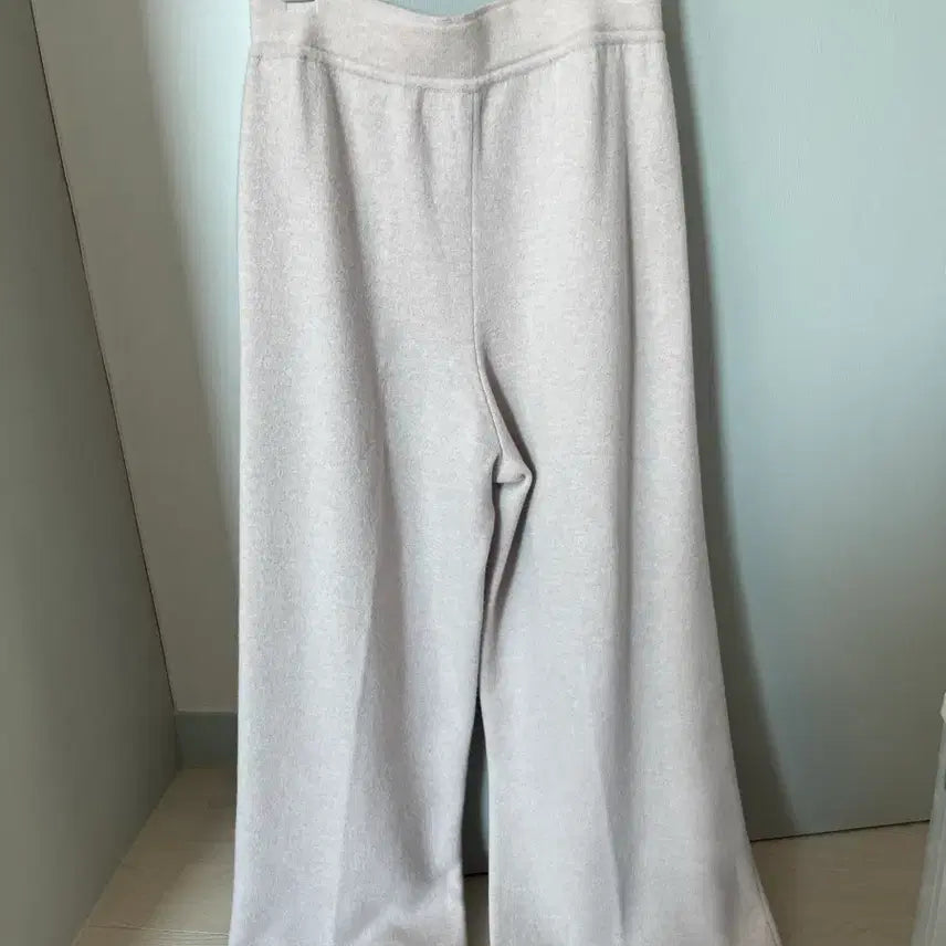 [BUNJANG] The Cashmere Cashmere Knit Wide Pants Light Pink (64) / 더캐시미어 캐시미어 니트와이드팬츠 연핑크(64)