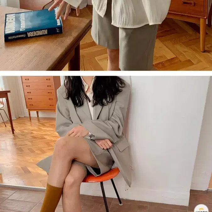 [BUNJANG] From Beginning Oversized Suit Jacket / 프롬비기닝 셋업수트 오버핏자켓 빈티지 모리걸 에프터먼데이 메이비베이비
