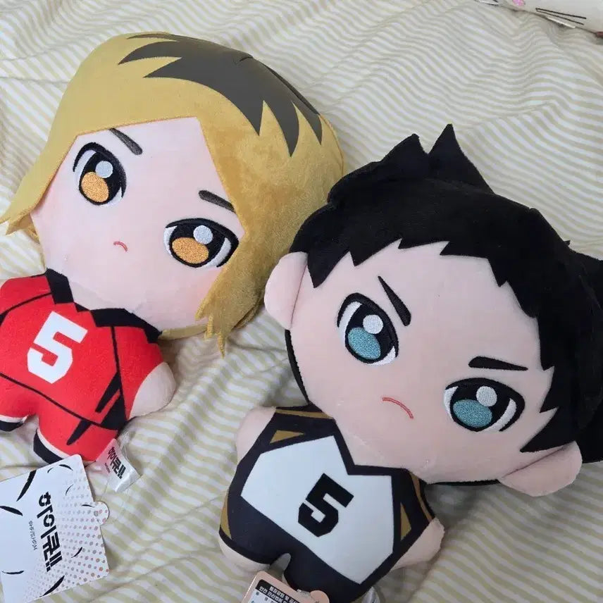 [BUNJANG] Haikyu Kenma &amp; Kaede Plush Doll Bundle Set / 하이큐 켄마&amp;케이지 봉제인형 27cm 일괄 세트