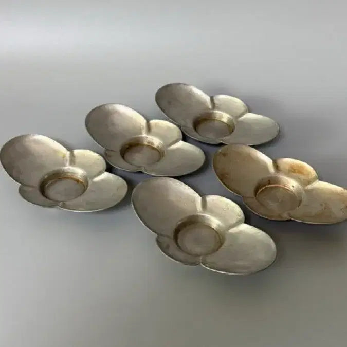 [BUNJANG] Antique Tea Table Set / 정족 주석 목과식 차탁 5점 / 잔탁 잔대 잔받침