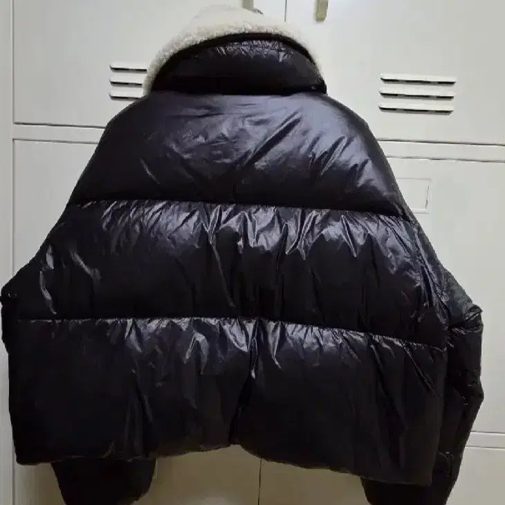 [BUNJANG] Muse Down Lambswool Fur Collar Padded Jacket - Black (M) / 뮤제 다운 램스울 퍼 카라 패딩 자켓  - 블랙,38(M)