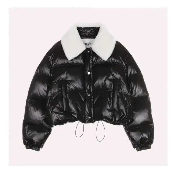 [BUNJANG] Muse Down Lambswool Fur Collar Padded Jacket - Black (M) / 뮤제 다운 램스울 퍼 카라 패딩 자켓  - 블랙,38(M)