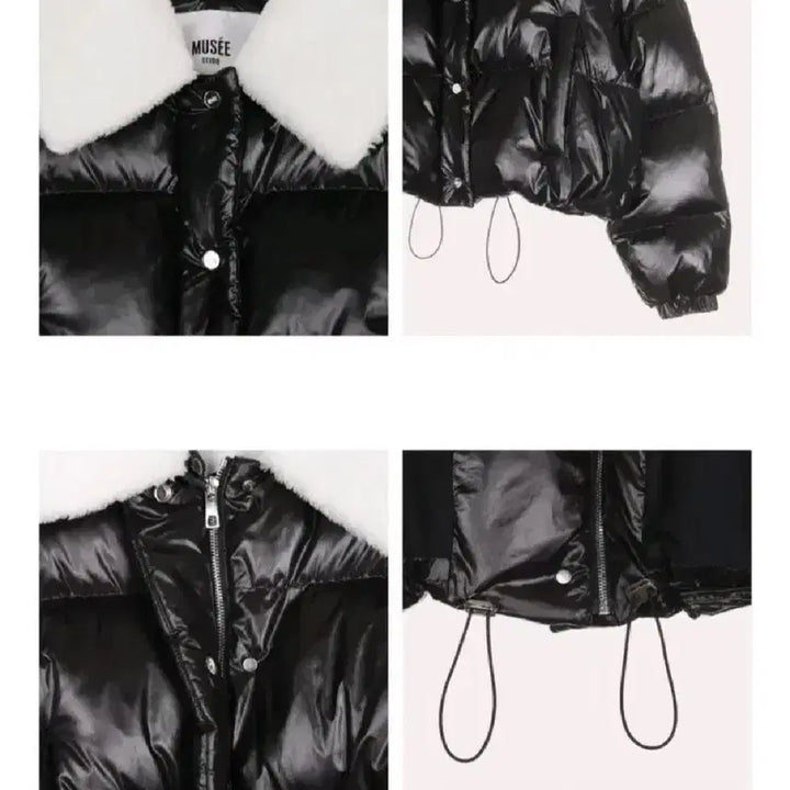 [BUNJANG] Muse Down Lambswool Fur Collar Padded Jacket - Black (M) / 뮤제 다운 램스울 퍼 카라 패딩 자켓  - 블랙,38(M)