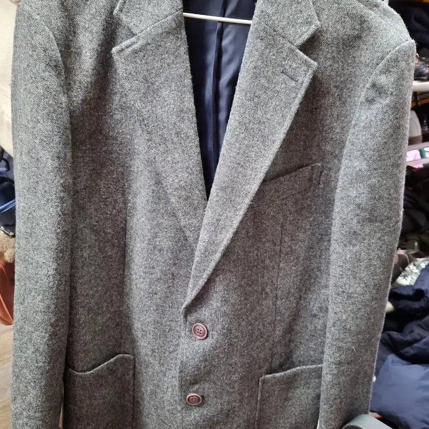 [BUNJANG] Herringbone Gray Men's Jacket 105 / 헤링본 회색 남성 자켓105