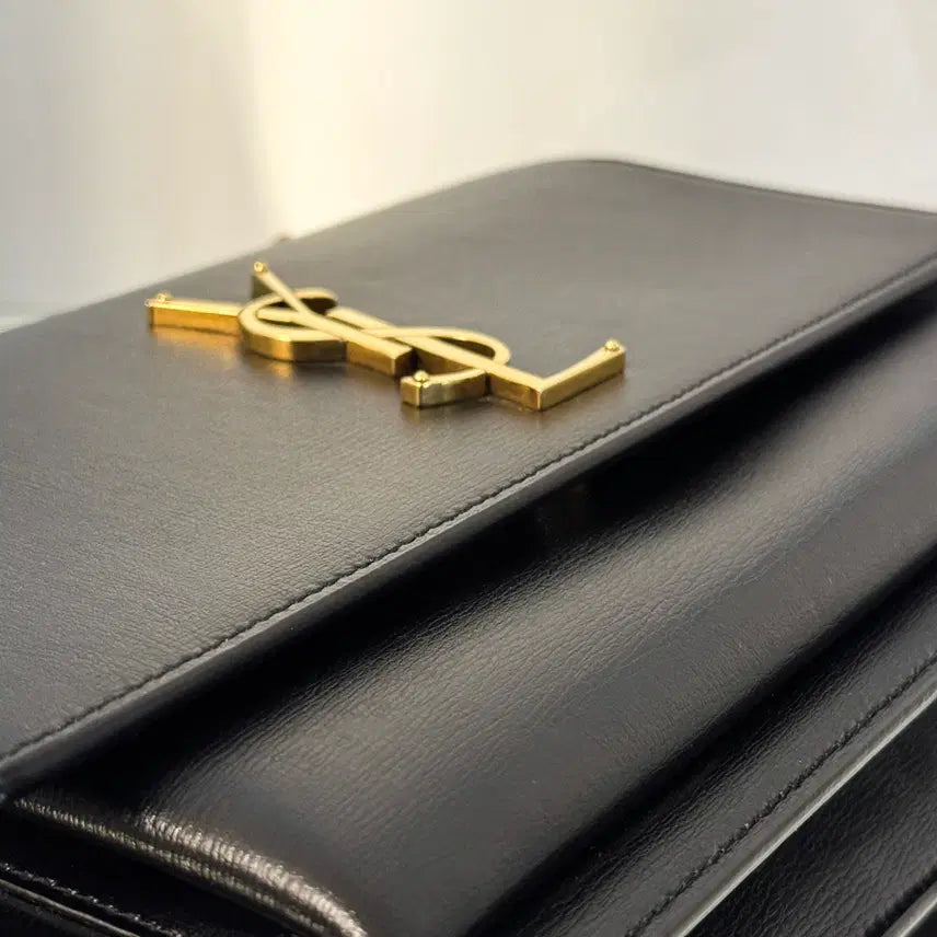 [BUNJANG] Yves Saint Laurent Sunset Top Handle Medium Black Handbag / 입생로랑 선셋백 탑핸들 미디움 블랙