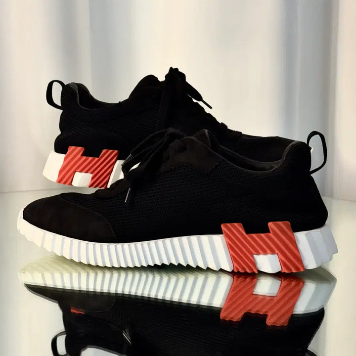 [BUNJANG] Hermes Bouncing Mesh Suede Sneakers / 에르메스 바운싱 메쉬 스웨이드 스니커즈 42 H231764ZH03