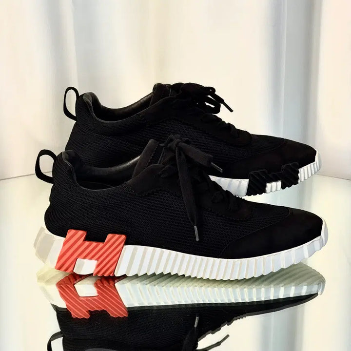 [BUNJANG] Hermes Bouncing Mesh Suede Sneakers / 에르메스 바운싱 메쉬 스웨이드 스니커즈 42 H231764ZH03