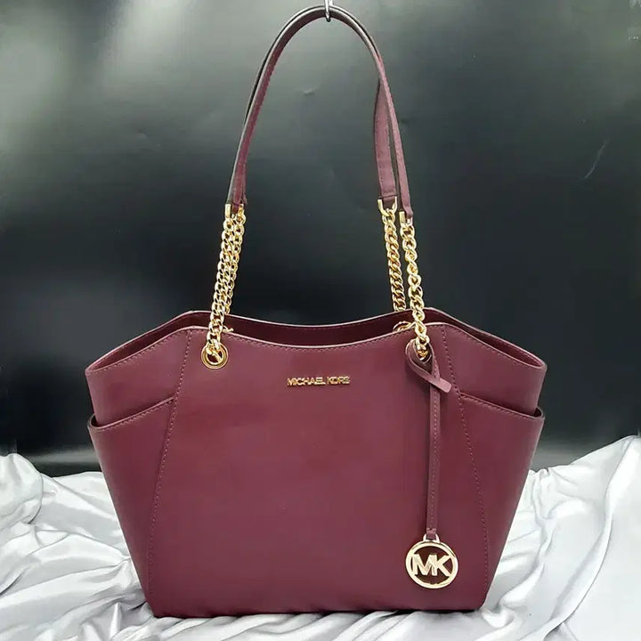 [BUNJANG] Michael Kors Chain Shoulder Bag / 마이클코어스 팬던트장식 체인 상태양호 숄더백 중고 가방 은피아노