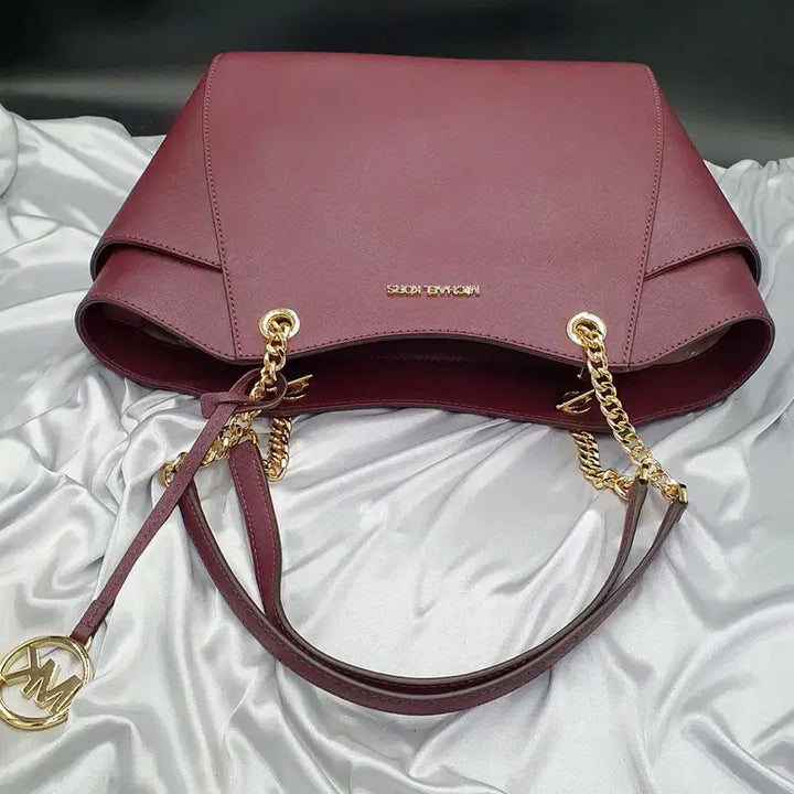 [BUNJANG] Michael Kors Chain Shoulder Bag / 마이클코어스 팬던트장식 체인 상태양호 숄더백 중고 가방 은피아노