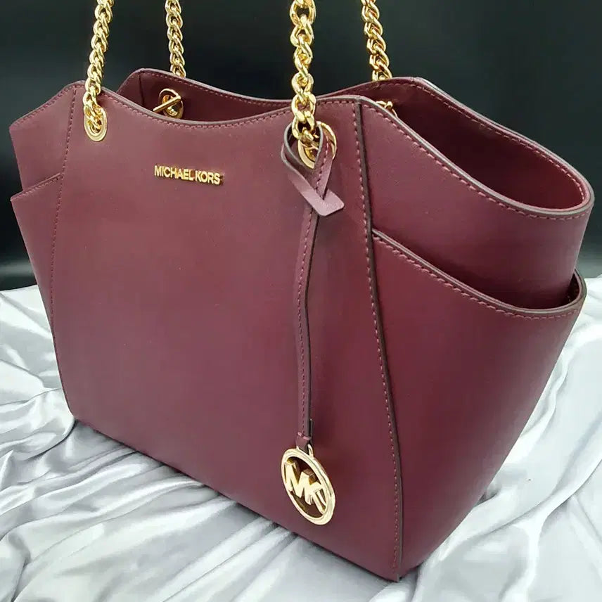 [BUNJANG] Michael Kors Chain Shoulder Bag / 마이클코어스 팬던트장식 체인 상태양호 숄더백 중고 가방 은피아노