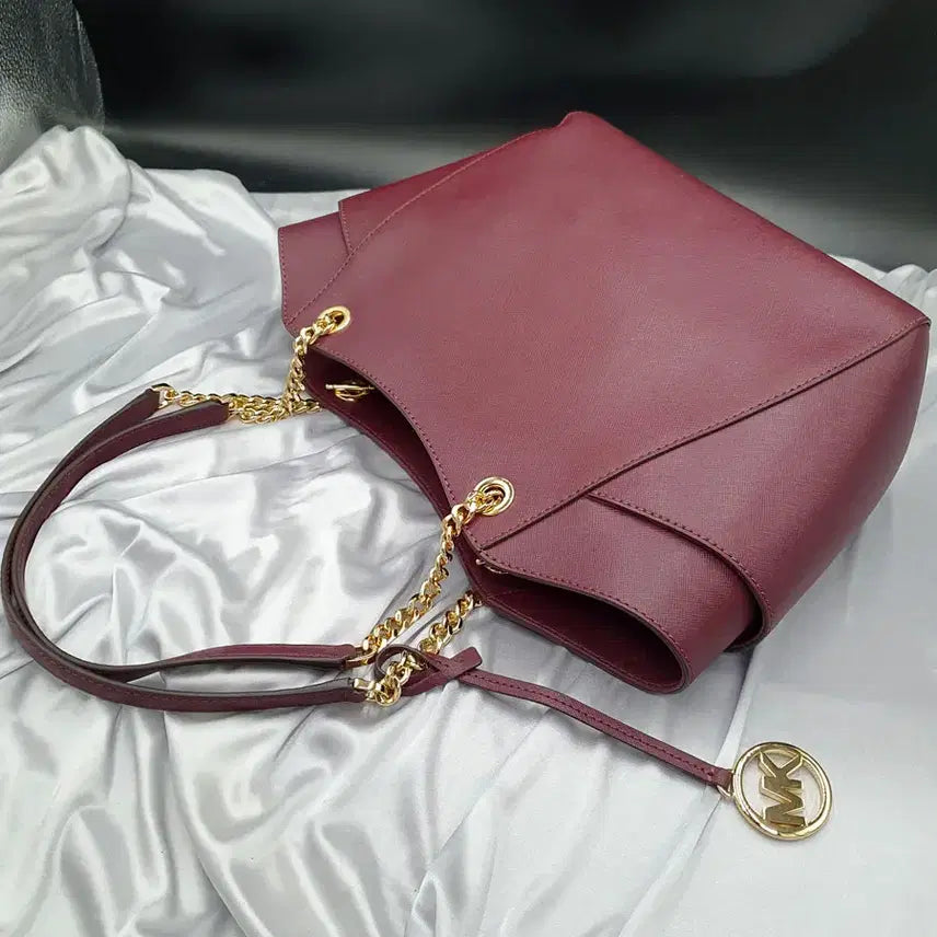 [BUNJANG] Michael Kors Chain Shoulder Bag / 마이클코어스 팬던트장식 체인 상태양호 숄더백 중고 가방 은피아노