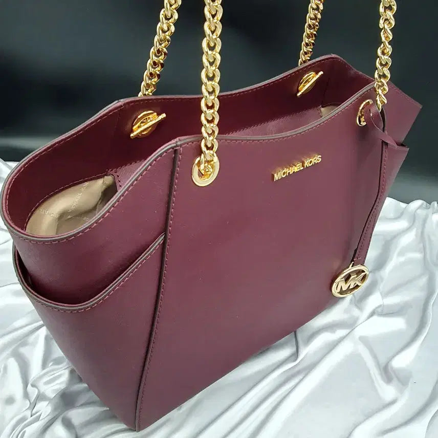 [BUNJANG] Michael Kors Chain Shoulder Bag / 마이클코어스 팬던트장식 체인 상태양호 숄더백 중고 가방 은피아노